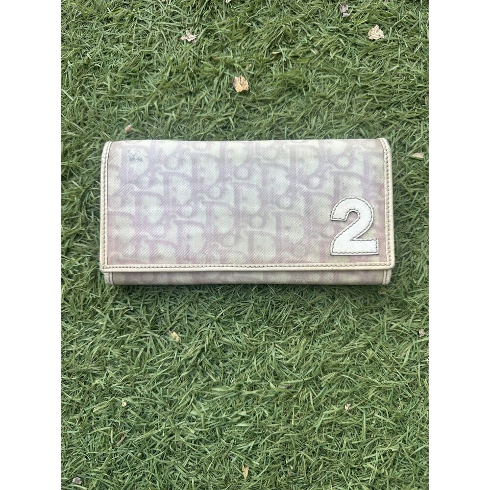 Y2K Christian Dior Trotter Wallet Pink Long Wallet